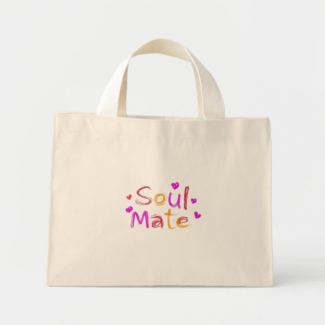 Soul Mate Digital Art Design Mini Stoffbeutel (Vorne)