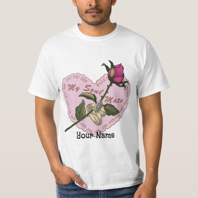 Soul Mate Rose Hochzeit T - Shirt (Vorderseite)