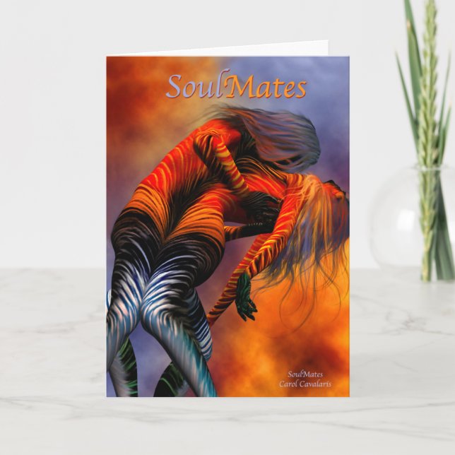 Soul Mates Grußkarte Karte (Vorderseite)