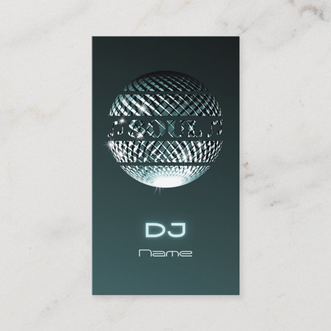 Soul Music DJ Business Card Visitenkarte (Vorderseite)