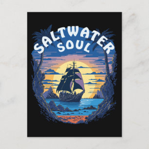 Soul Salzwasser - Altes Galleon Postkarte