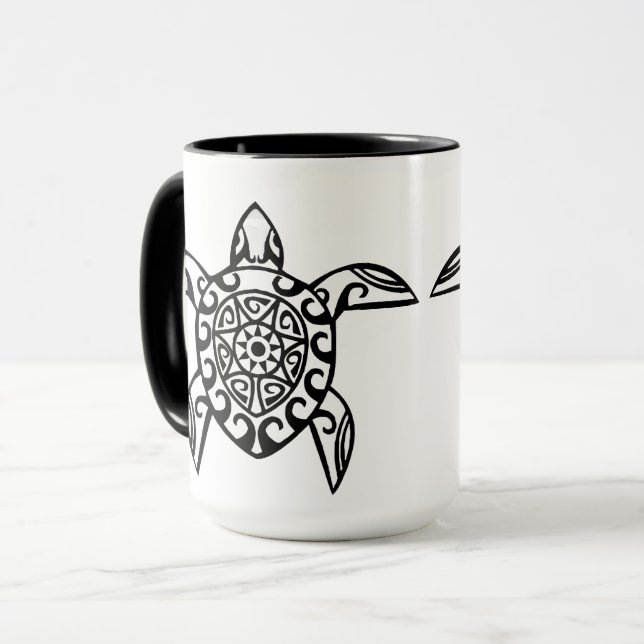 Soul Schildkröte - Handgezeichnetes Design, das Pr Tasse (Vorderseite Links)
