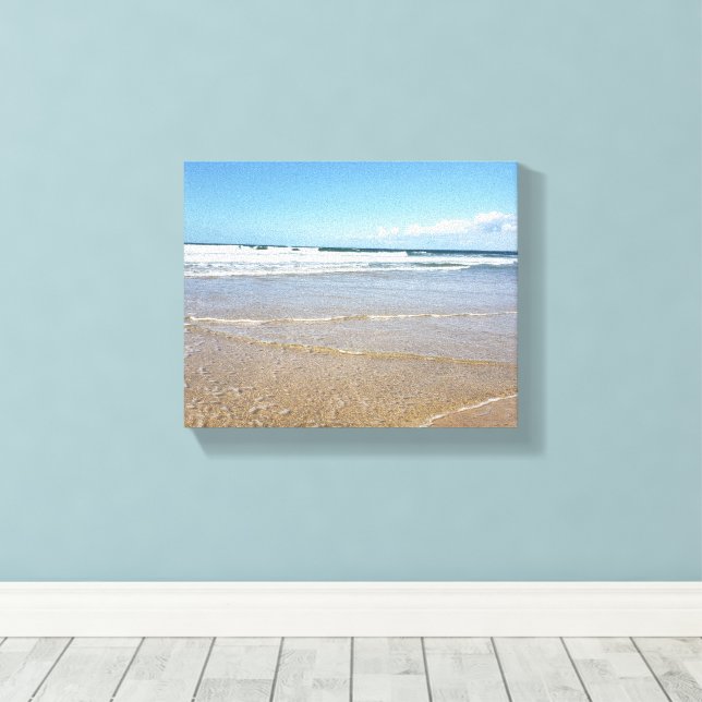 Soulac Sur Mer Beach | Küste in Frankreich Leinwanddruck (Insitu (Holzboden))