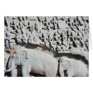 Soulagement montrant la pénitence d'Arjuna