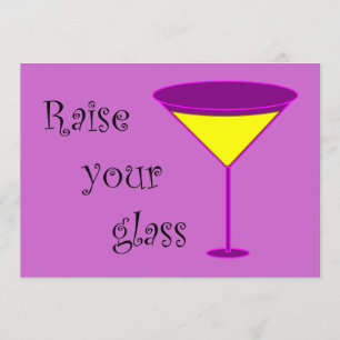 Soulevez votre invitation en verre de partie de