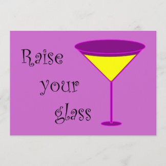 Soulevez votre invitation en verre de partie de