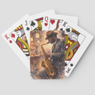 Souliger Jazz-Bar-Musiker Spielkarten
