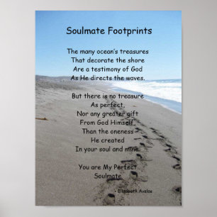 Soulmate-Abdruck-Plakat mit Gedicht Poster