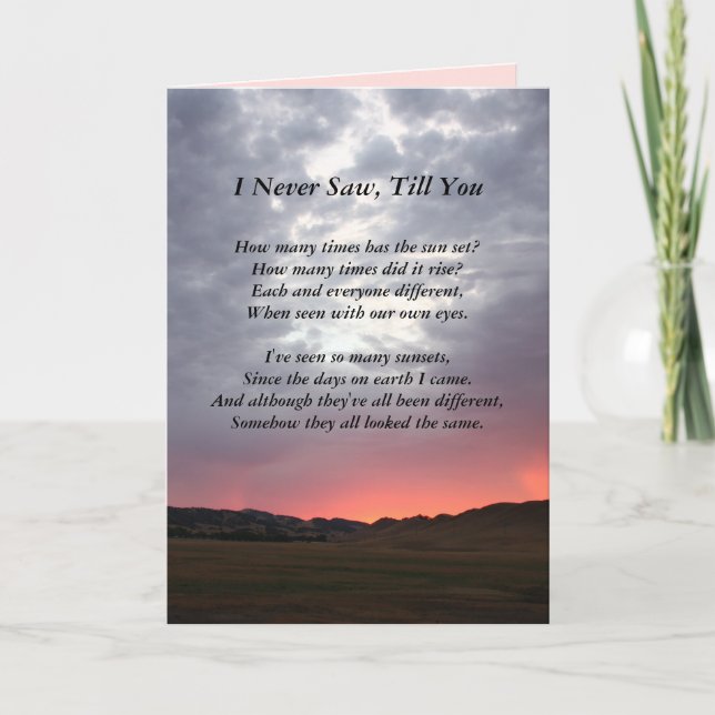 Soulmate California Sunset Anniversary Card Dankeskarte (Vorderseite)