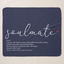 Soulmate Definition Elegante Script-Liebe Herz bla Sherpadecke
