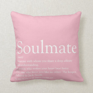 Soulmate Definition Giralrosa Romantische Moderne Kissen
