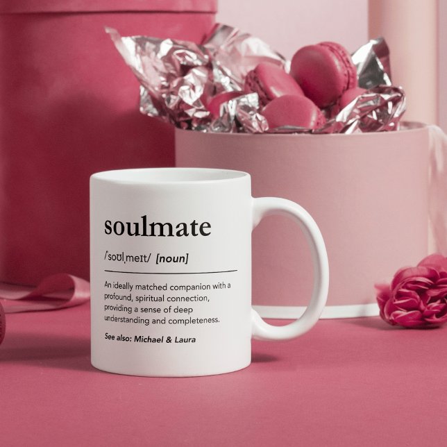 Soulmate-Definition-individuelle Name-Wörterbuch Kaffeetasse (Von Creator hochgeladen)