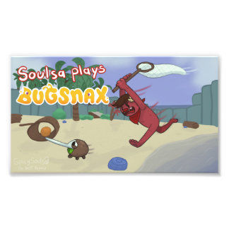 Soulsa spielt Bugsnax Miniaturannagel Fotodruck