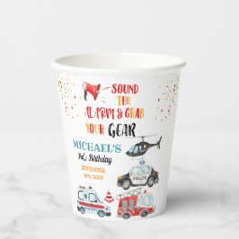 Sound der Alarmanlage & Greifen Sie Ihre Ausrüstun Pappbecher