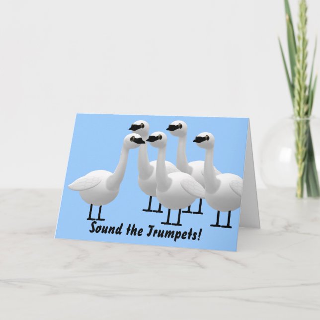 Sound der Trumpets zum Geburtstag Karte (Vorderseite)