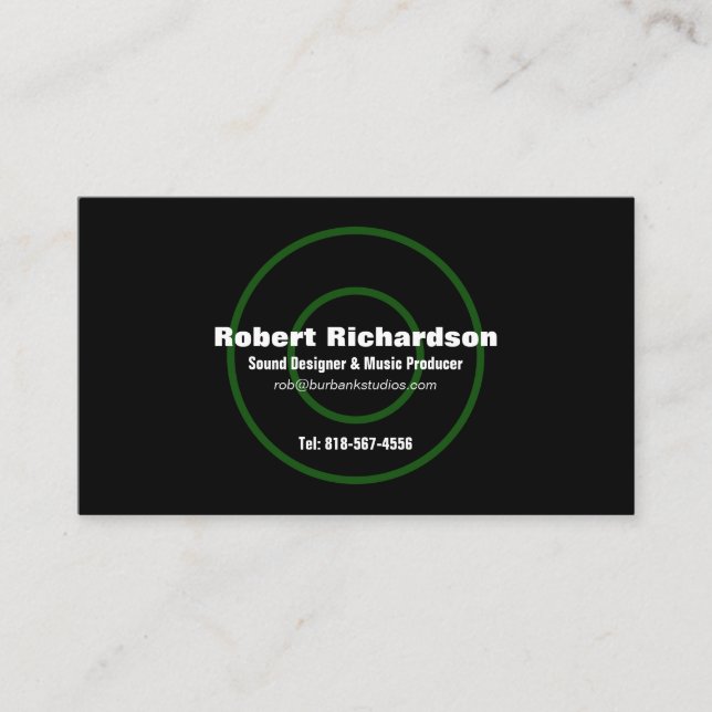 Sound Designer Business Card Visitenkarte (Vorderseite)