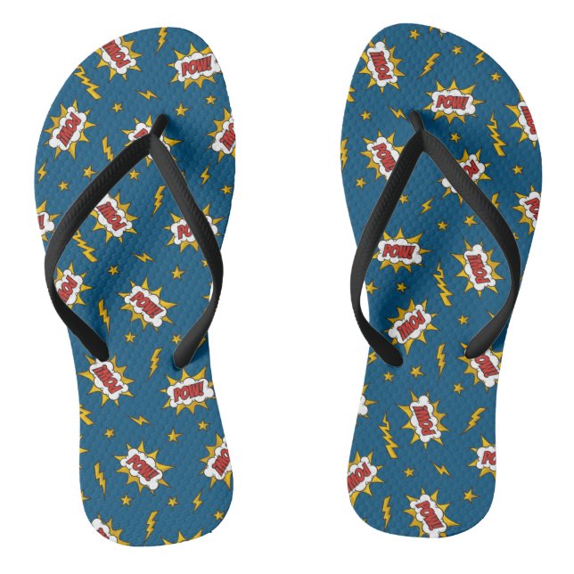 Sound Effect-Muster des Comic anzeigen Flip Flops (Fußbett)