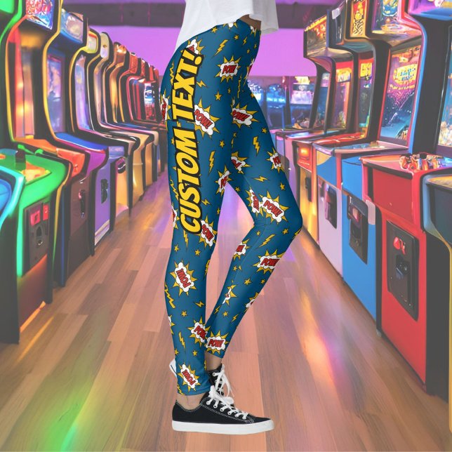 Sound Effect-Muster des Comic anzeigen Leggings (Von Creator hochgeladen)