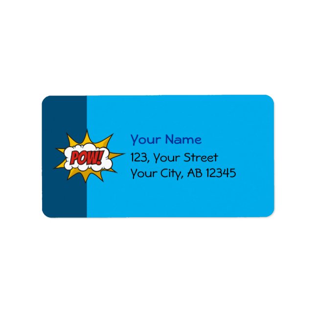 Sound-Effekt des Comic Adressaufkleber (Vorne)