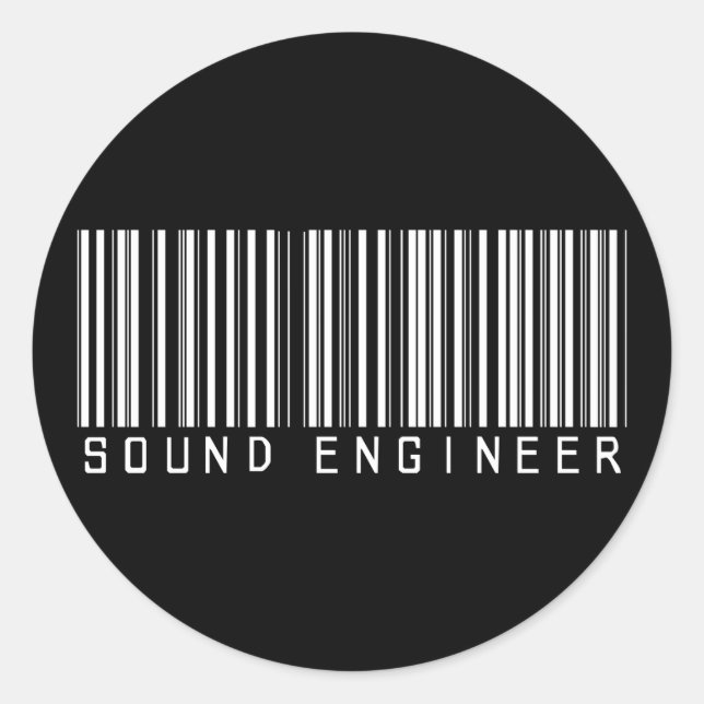 Sound Engineer-Bar Runder Aufkleber (Vorderseite)