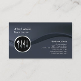 Sound Engineer Business Card für Chrome Volume Sli Visitenkarte