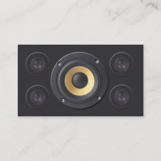Sound Engineer Business Card Laute Lautsprecher Visitenkarte (Vorderseite)