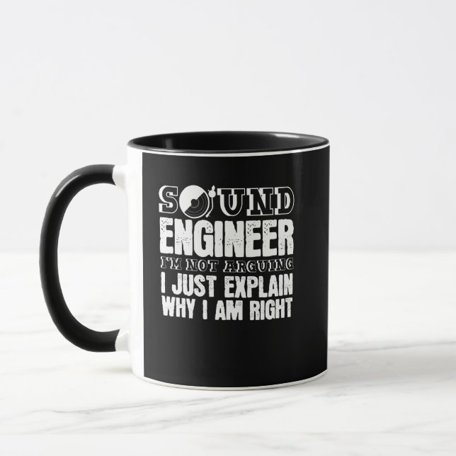 Sound Engineer Joke Audio Engineering Techniker Tasse (Links)