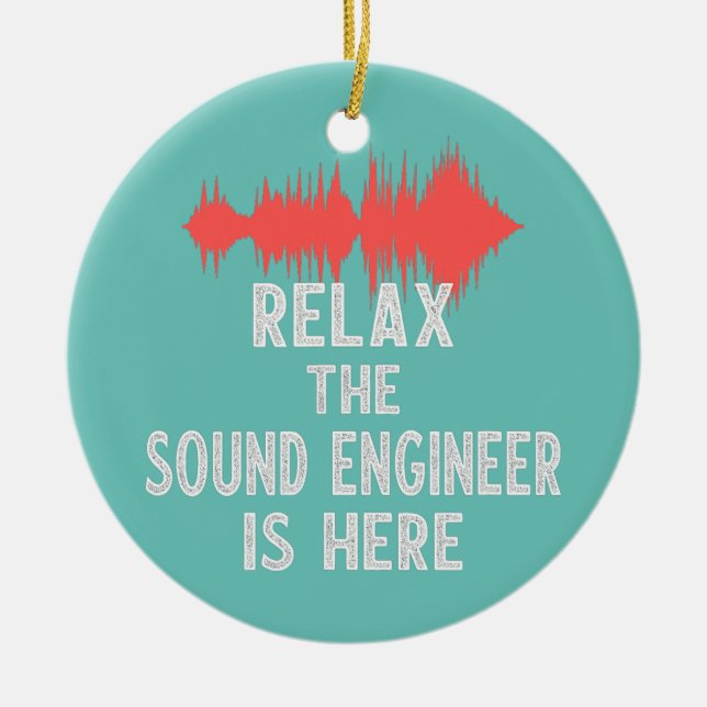 Sound Engineer Studio Audio-Design für Audio Keramik Ornament (Vorne)