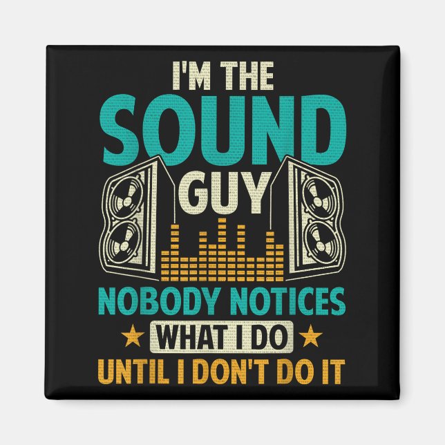 Sound Engineer Tech Husband Dad Funny Dj Disc Jock Magnet (Vorne)