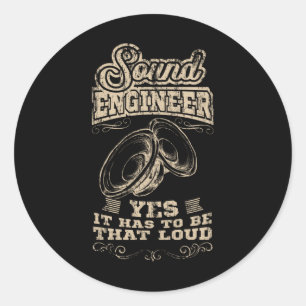 Sound ENGINEER VINTAG Audio Engineering Sound Typ Runder Aufkleber