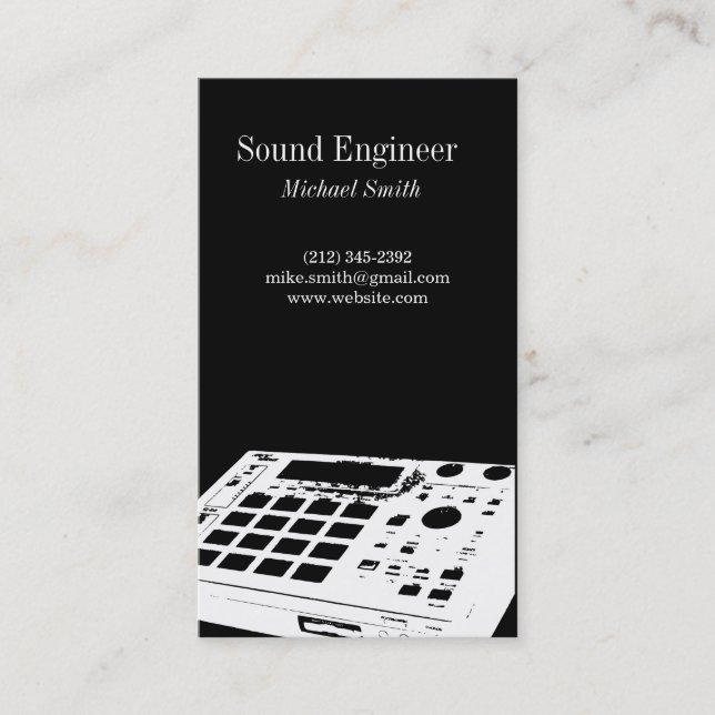 Sound Engineer Visitenkarte (Vorderseite)