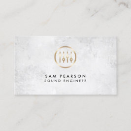 Sound Engineer Volume Sliders Icon Business Card Visitenkarte