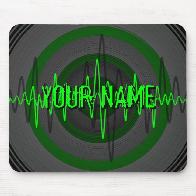Sound Green Dark 'Name' Mousepad (Vorne)