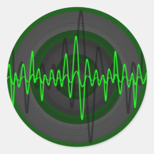 Sound Green Dunkel Aufkleber rund