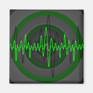 Sound Green Dunkel Kühlschrankmagnet Square