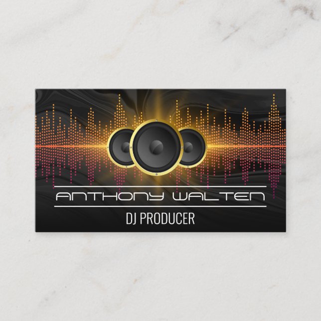 Sound-Lautsprecher | Music Equalizer | kreativ Visitenkarte (Vorderseite)