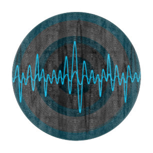 Sound Light Blue Dark Schneidebrett rund