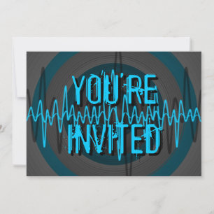 Sound Light Blue Dark 'You're Invited' Einladung