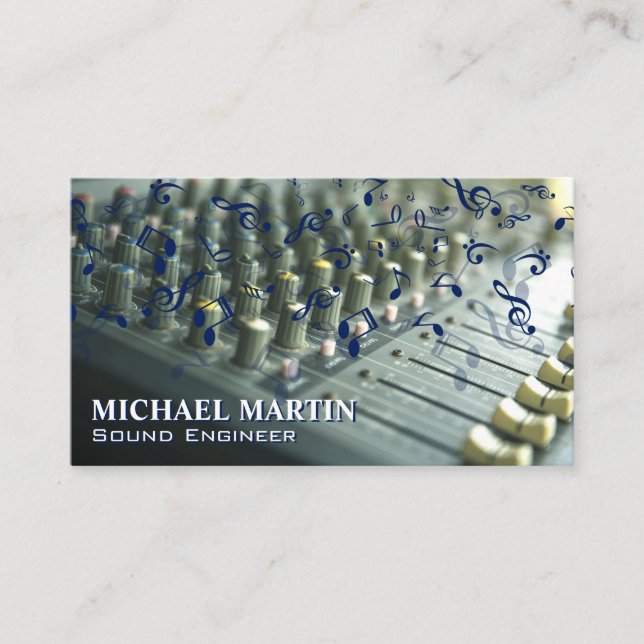 Sound Mixer | Musikalische Hinweise Visitenkarte (Vorderseite)