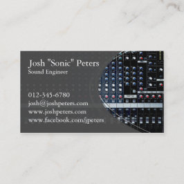 Sound Mixing Console Grau Business Card Visitenkarte