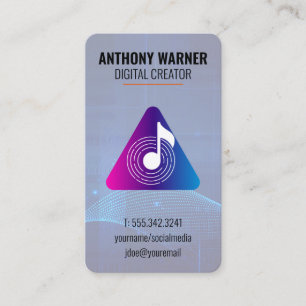 Sound Note Digitaler Klang Notenblatt Visitenkarte