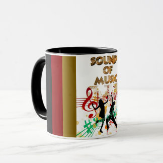 Sound of Music Dancing Farbenfrohe Musiknoten Tass Tasse