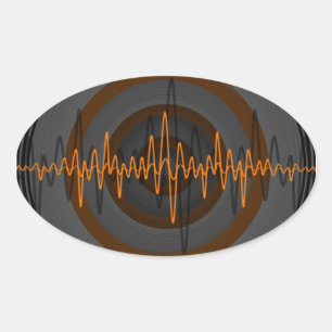Sound Orange Dark Aufkleber oval