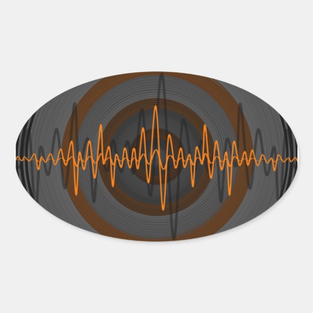 Sound Orange Dark Aufkleber oval (Vorderseite)