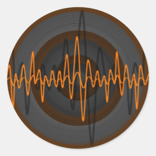 Sound Orange Dark Aufkleber rund