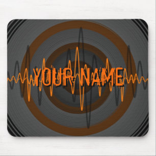 Sound Orange Dark 'Name' Mousepad