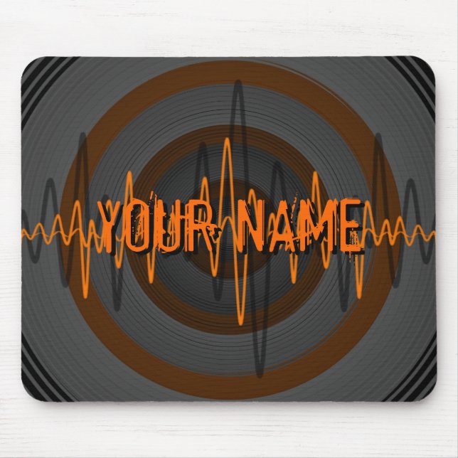 Sound Orange Dark 'Name' Mousepad (Vorne)