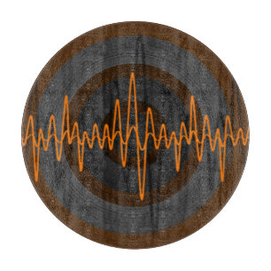 Sound Orange Dark Schneidebrett rund