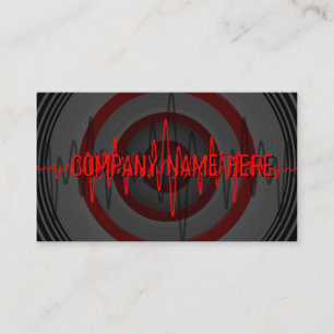 Sound Red Dark 'Company Name' Visitenkarte