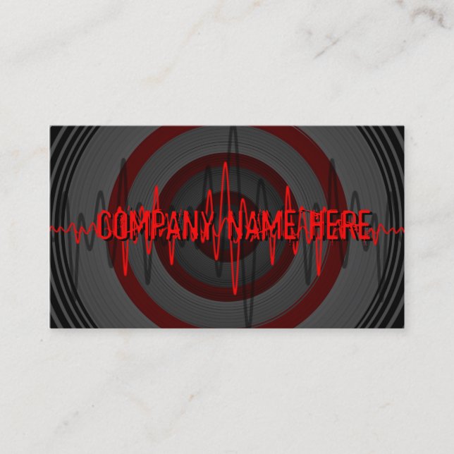 Sound Red Dark 'Company Name' Visitenkarte (Vorderseite)